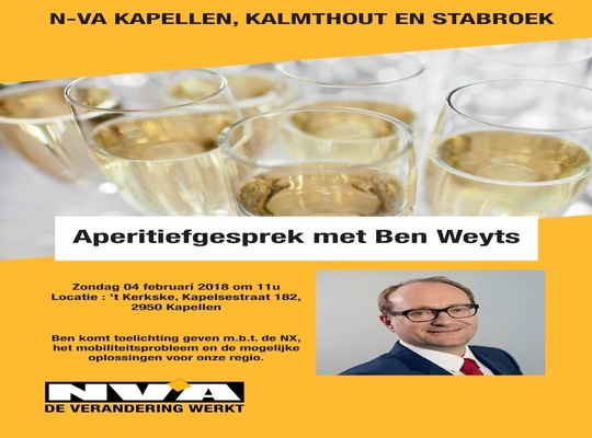 Kapellen, Kalmthout en Stabroek stellen voor: Aperitiefgesprek met Ben Weyts ivm mobiliteit | N ...